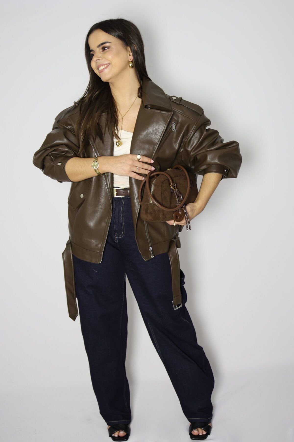 CASACO POLIPELE CASTANHO