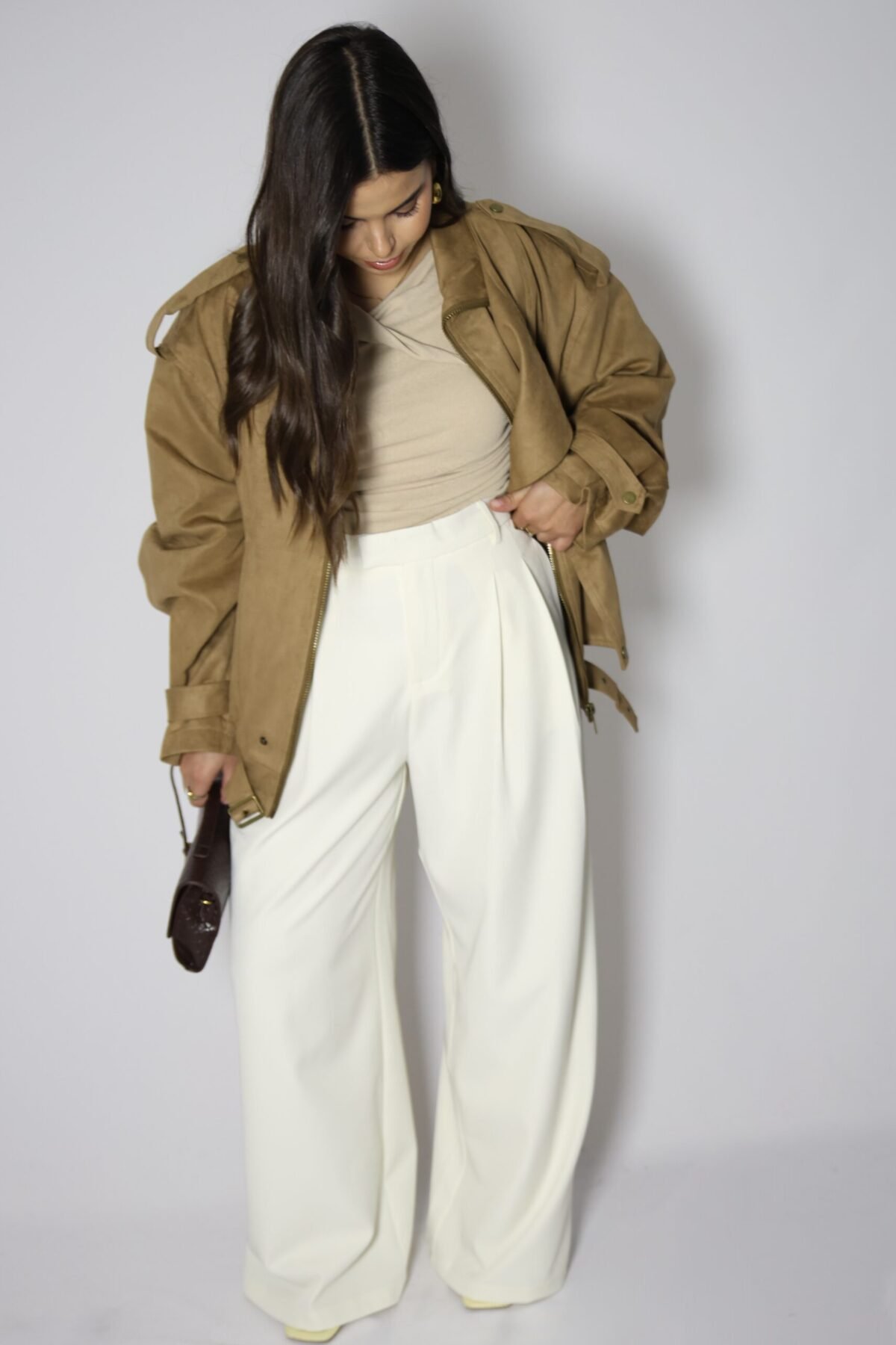 CALÇAS ALFAIATARIA MOCHY PÉROLA