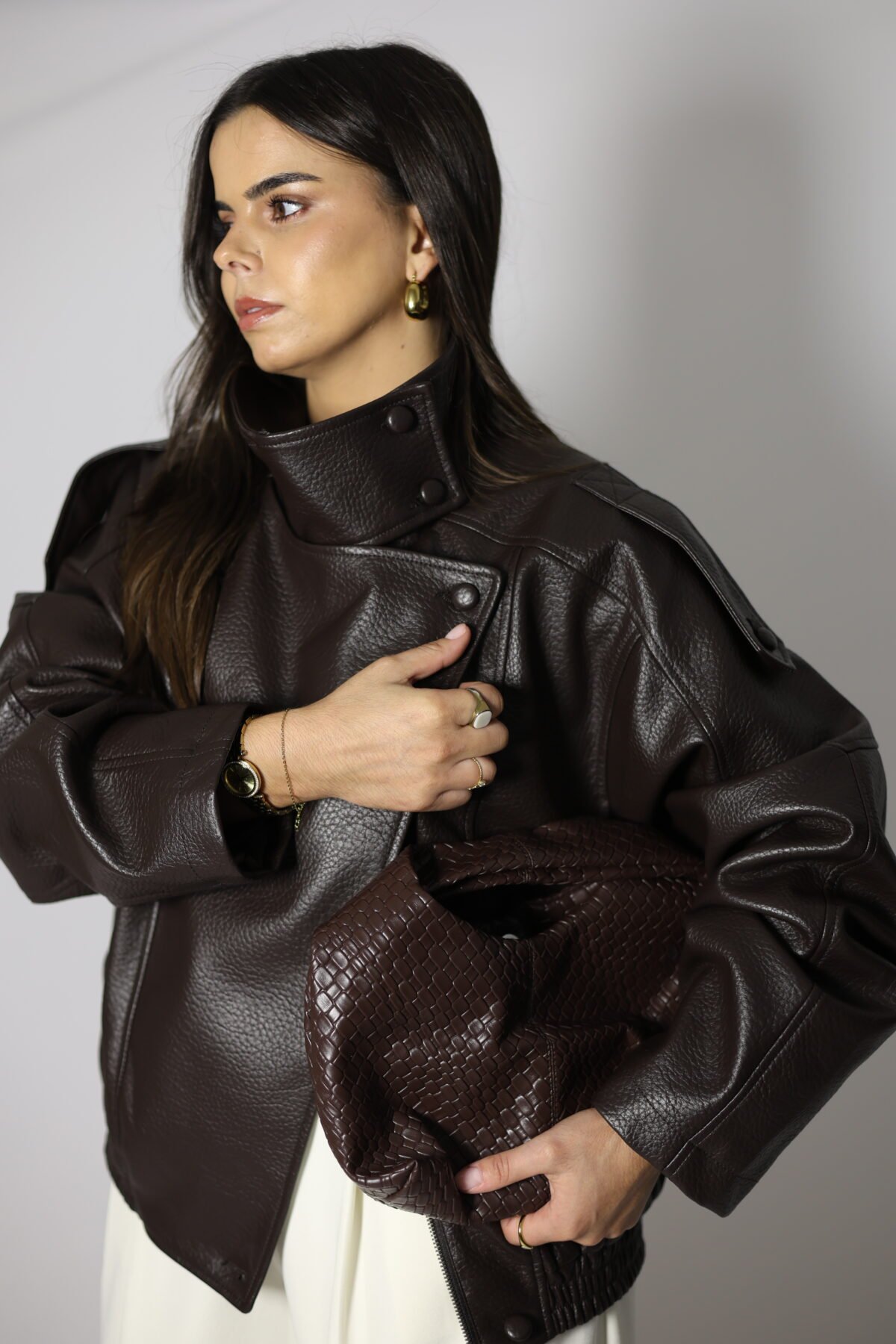 BIKER POLIPELE CASTANHO